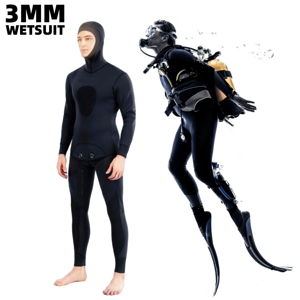 Wetsuit 3Mm Neoprene - Гидрокостюм 3 мм Камуфляжный с длинным