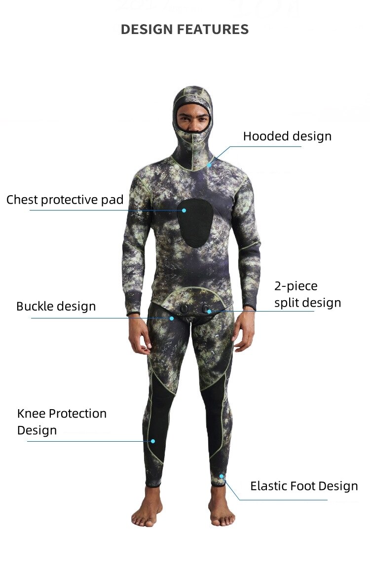 Гидрокостюм 3 мм Камуфляжный с – обзор и цена Wetsuit 3Mm Neoprene